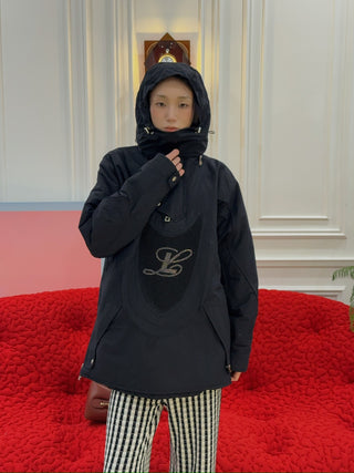 LUAR - EMBROIDERED TECH PULLOVER / BLACK