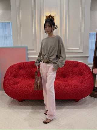 MAGDA BUTRYM - Knotted longsleeve in beige