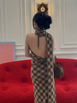 AYA MUSE - Kae Top in Plaid Brown
