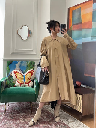 A.W.A.K.E. TRENCH W/ PLEATED BACK INSERT