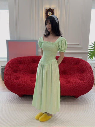 SLEEPER - BELLE LINEN DRESS IN MINT