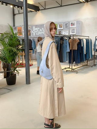 OPEN YY - DETACHABLE SCARF TRENCH COAT
