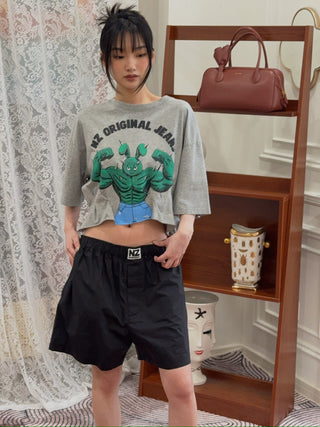 NATASHA ZINKO  PLEATED CROPPED T-SHIRT