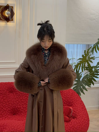 SAKS POTTS - FOXY COAT / WALNUT