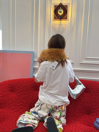 ALABAMA MUSE - Fur Scarf in Milk
