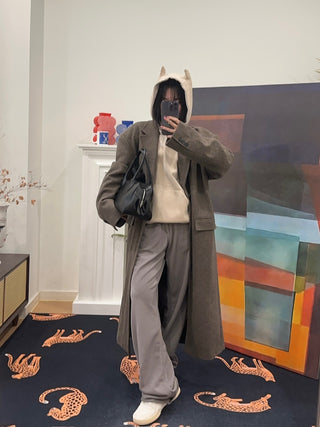 LESUGIATELIER WOOL TAILORED LONG COAT