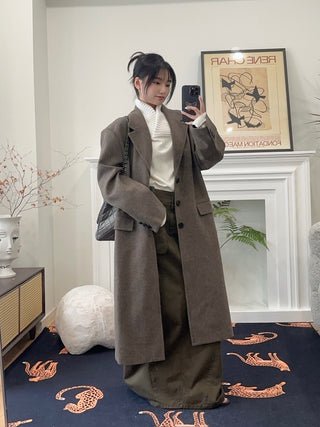LESUGIATELIER WOOL TAILORED LONG COAT