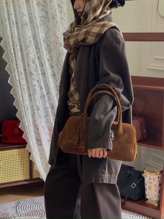MAGDA BUTRYM - Brigitte in Light Brown Suede with Flower Charm