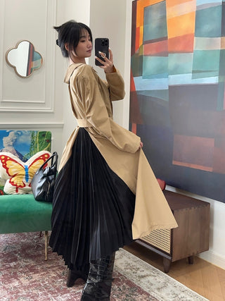 A.W.A.K.E. TRENCH W/ PLEATED BACK INSERT