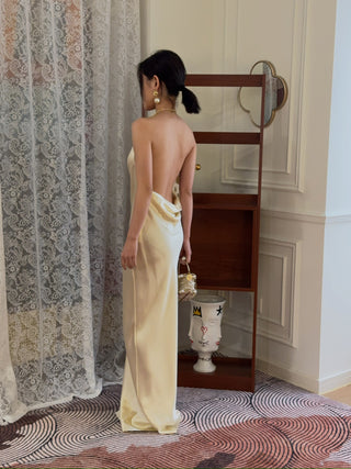 BEVZA - Abla Dress in Champagne