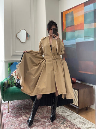 A.W.A.K.E. TRENCH W/ PLEATED BACK INSERT