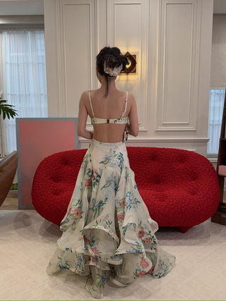 LA FUORI - PETAL CASCADE FLOUNCE SKIRT