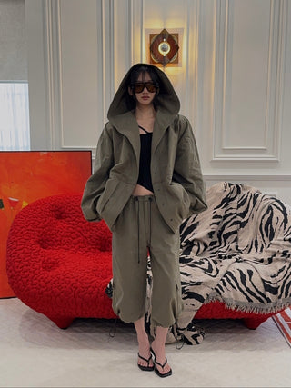 THE MANNEI - Oversized Jacket in Khaki