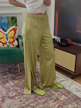 BLUMARINE ENVERS SATIN PANTS