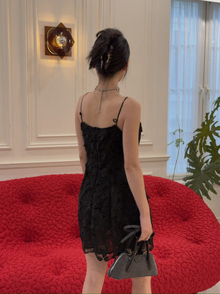 BLUMARINE - SHORT MACRAME LACE DRESS