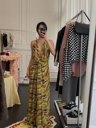 CHRISTOPHER ESBER - FOLIA INTERLOCKED SILK DRESS