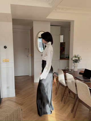 BEVZA STAND-COLLAR DRESS