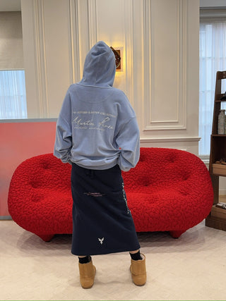 YOUSER - DENIM OR JERSEY SKIRT / NAVY