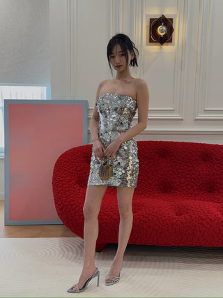 GUIZIO PAILLETTE TUBE DRESS