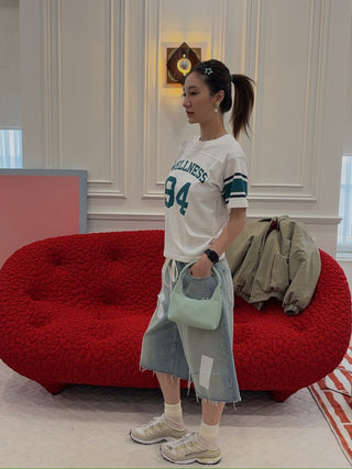 SPORTY & RICH - Wellness 94 Rugby Tee in White