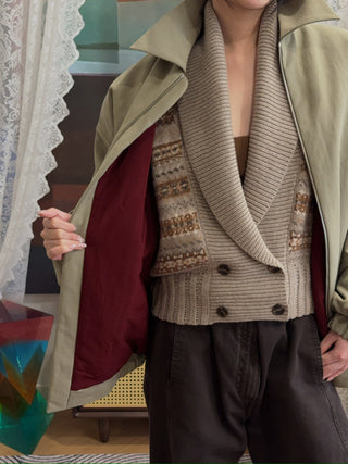 MAGDA BUTRYM - Padded Jacket With Dropped Shoulder in Khaki