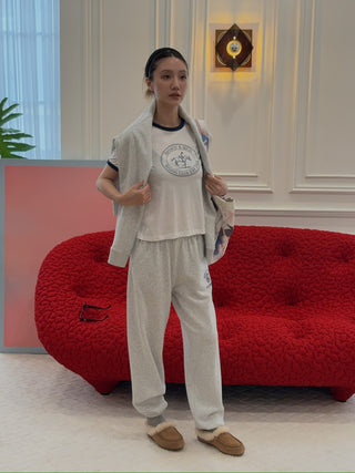 SPORTY & RICH - Riding Club Ringer Tee in White