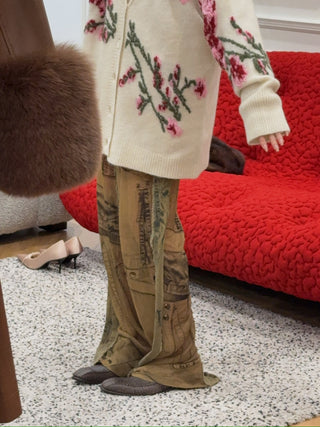 BLUMARINE PATCHWORK PANTS