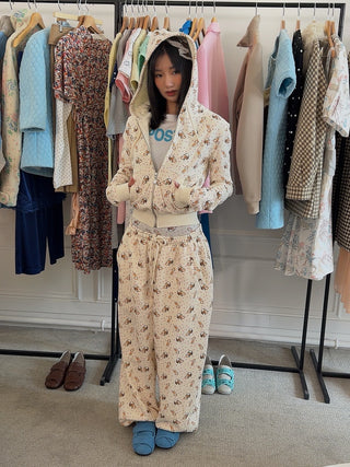 ASHLEY WILLIAMS - Shrunk Baby Hoodie  in Peach Deer