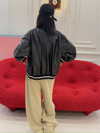 SIMONETTA RAVIZZA LULU Z LEATHER BOMBER