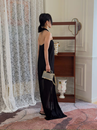BLUMARINE - DRESS SABLE GOLDROSE / BLACK