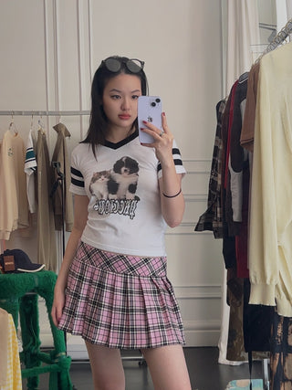 ASHLEY WILLIAMS PUPPY VARSITY T-SHIRT