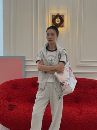 SPORTY & RICH - Riding Club Ringer Tee in White