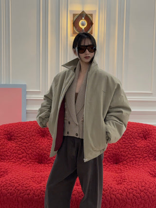 MAGDA BUTRYM - Padded Jacket With Dropped Shoulder in Khaki
