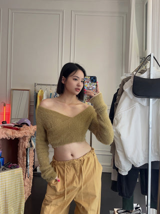 MM6 Maison Margiela LONG SLEEVED TOP CAMEL