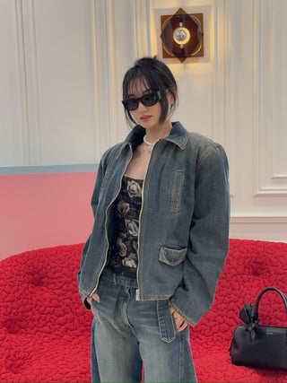 MAGDA BUTRYM - DENIM JACKET in Vintage  Bue