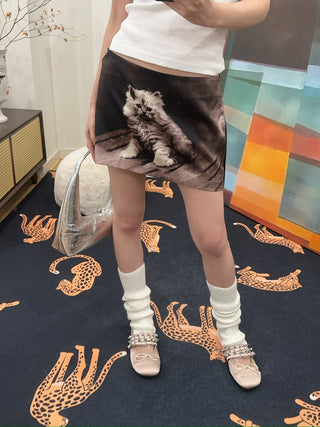 ASHLEY WILLIAMS KITTEN MINI SKIRT