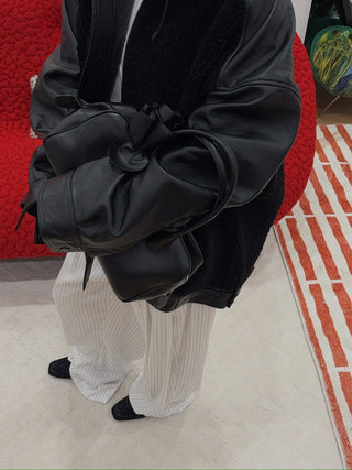 THE MANNEI - Leather Jacket in Black