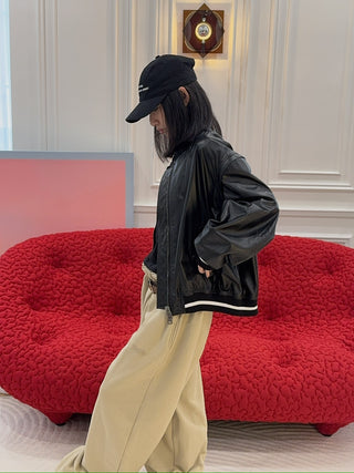SIMONETTA RAVIZZA LULU Z LEATHER BOMBER
