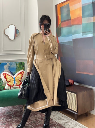 A.W.A.K.E. TRENCH W/ PLEATED BACK INSERT