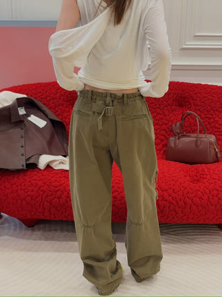 DARKPARK - RIRI - PAILLETTES SHREDDED PAPER BAG PANTS