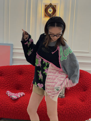 NATASHA ZINKO UPCYCLED LONG SLEEVE SWEATER