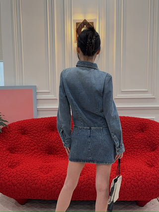 MAGDA BUTRYM - Denim Skirt in Dark Blue