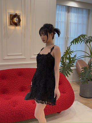 BLUMARINE - SHORT MACRAME LACE DRESS