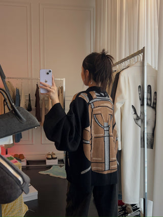 Natasha Zinko Tromple L'Oeil Backpack Cardigan