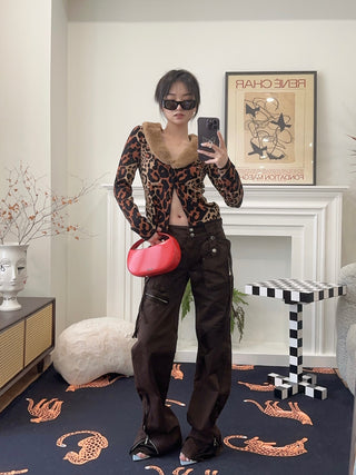 BLUMARINE LEO JACQUARD CARDIGA