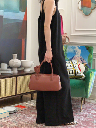 A.W.A.K.E. LOOSE FIT MAXI JUMPSUIT WITH FRONT AND BACK PLEATS