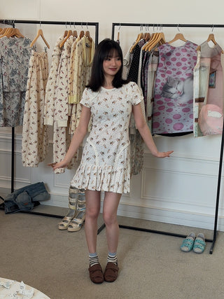ASHLEY WILLIAMS - Babygrow Dress in Peach Deer