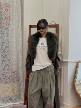 YVES SALOMON MANTEAU 119CM LIANE