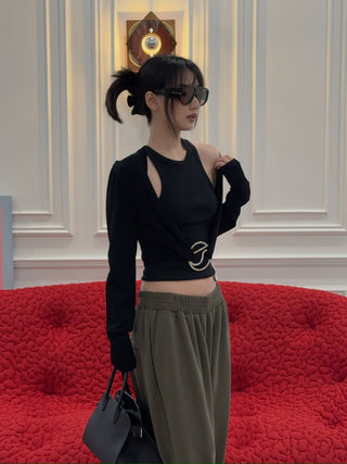 Coperni - Knitted C-logo Top in Black