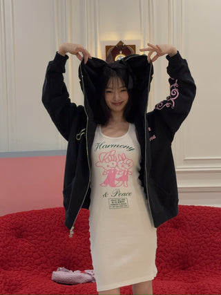 ASHLEY WILLIAMS HAPPY MANGA BUTTERFLY HOODIE